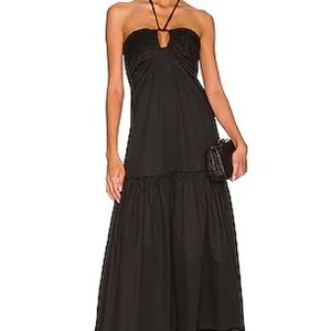 Karina Grimaldi Black Tiered Halter Sundress